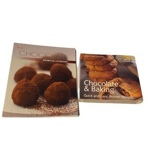 Lot of two chocolate recipe books.